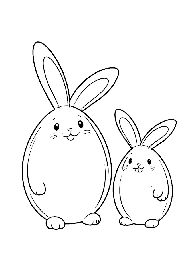 Happy rabbit figurines against black background
