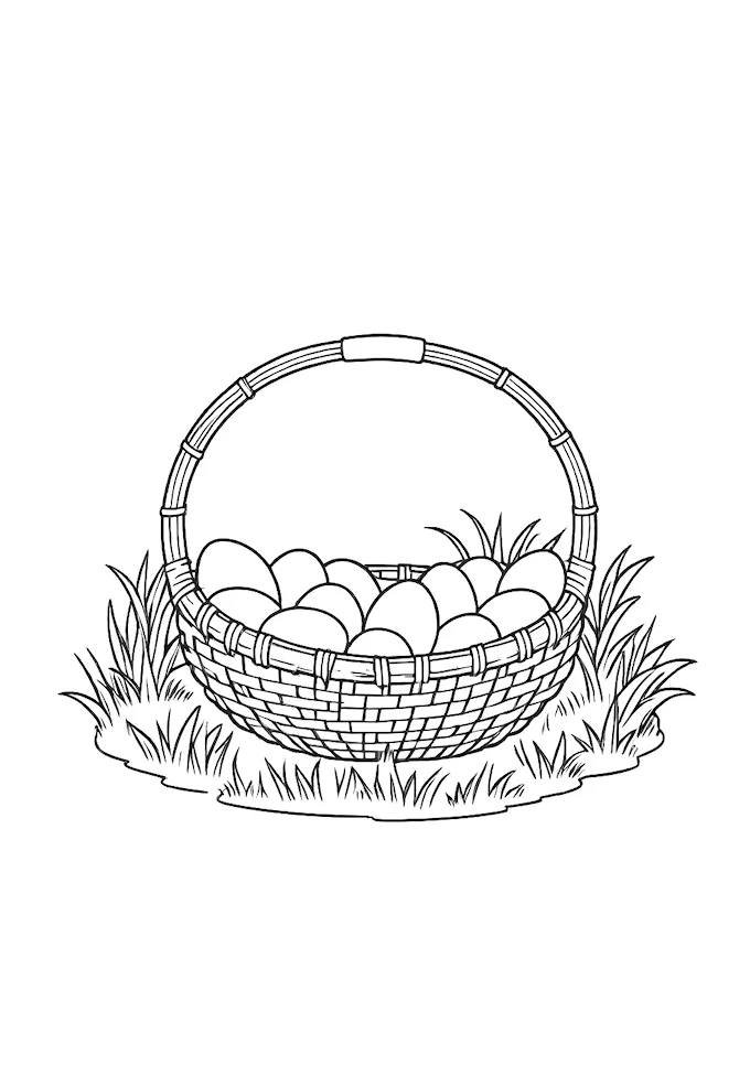 Wire basket with a mix of brown and white eggs