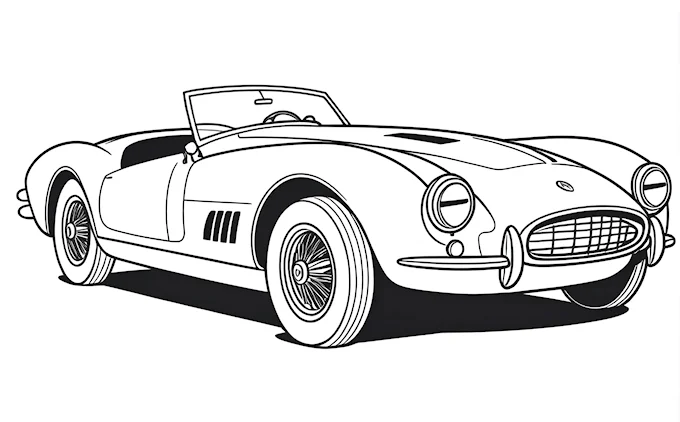 Classic sports car with hood options