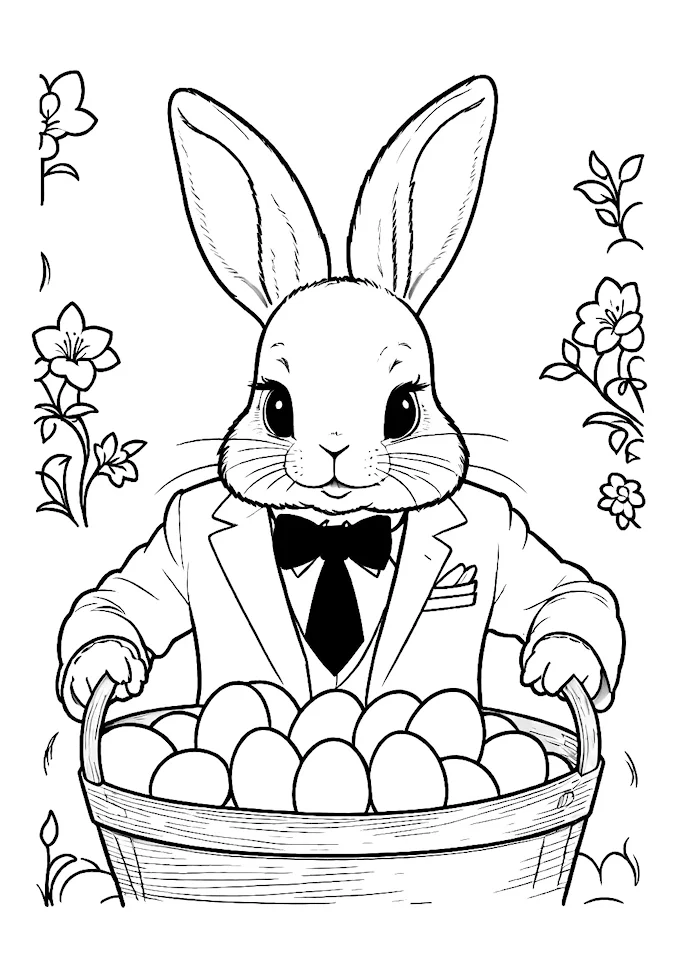 Elegantly Dressed Rabbit for Easter